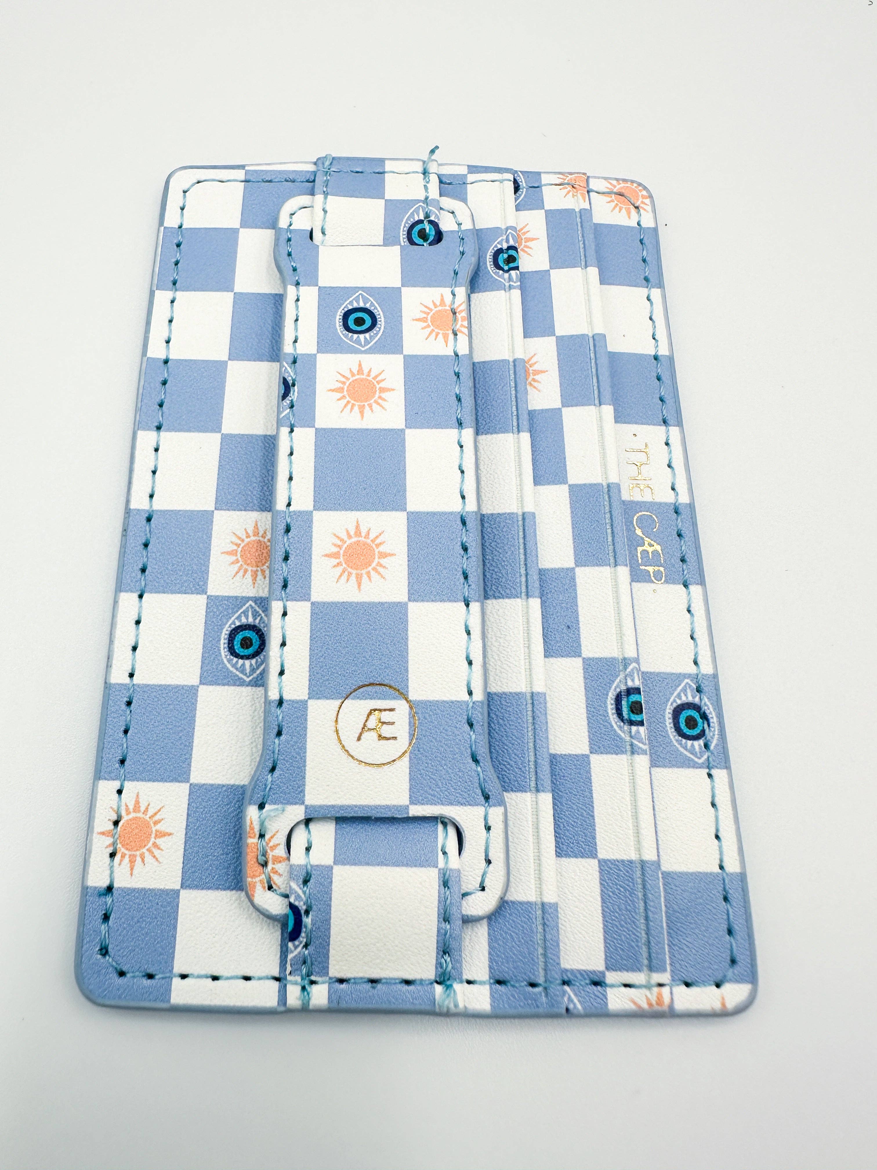 Evil Eye Checkered Phone Wallet (RFID)