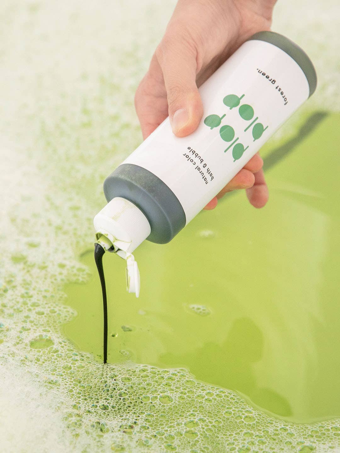 Plop Plop Natural Color Bubble Bath - Forest Green (230g)