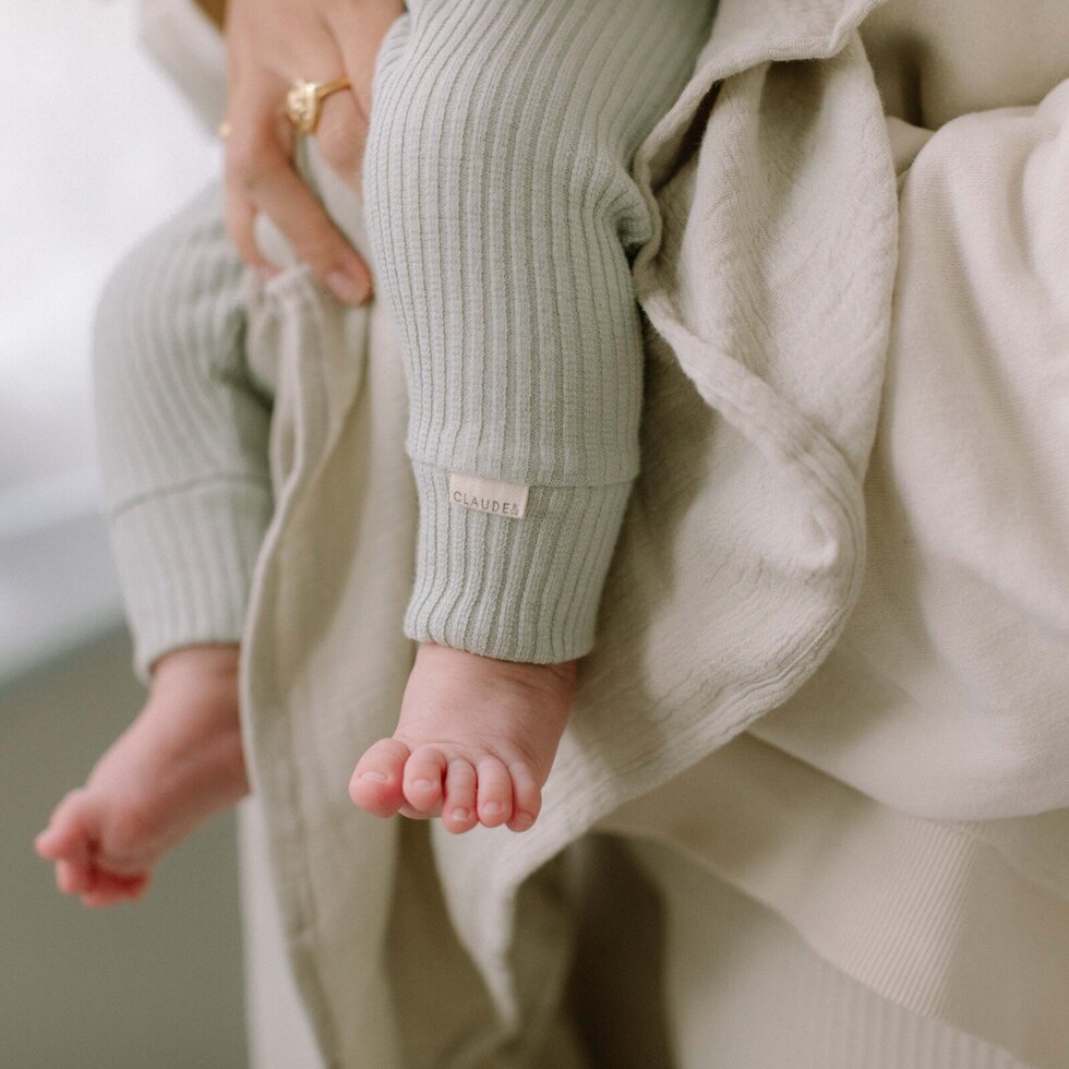 Rib Cuff Leggings - Pistachio
