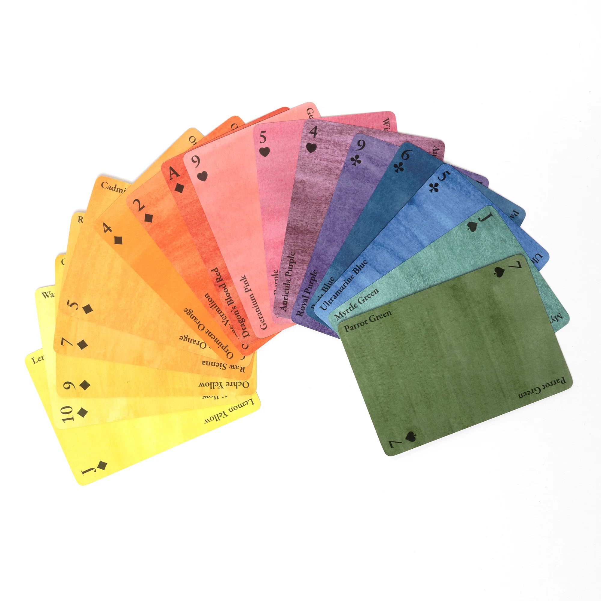 Single Deck Playing Cards, Nomenclature of Colours