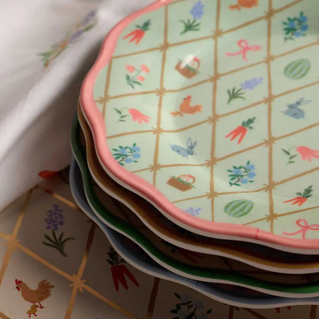 Spring Farm Melamine Assorted Dessert Plates