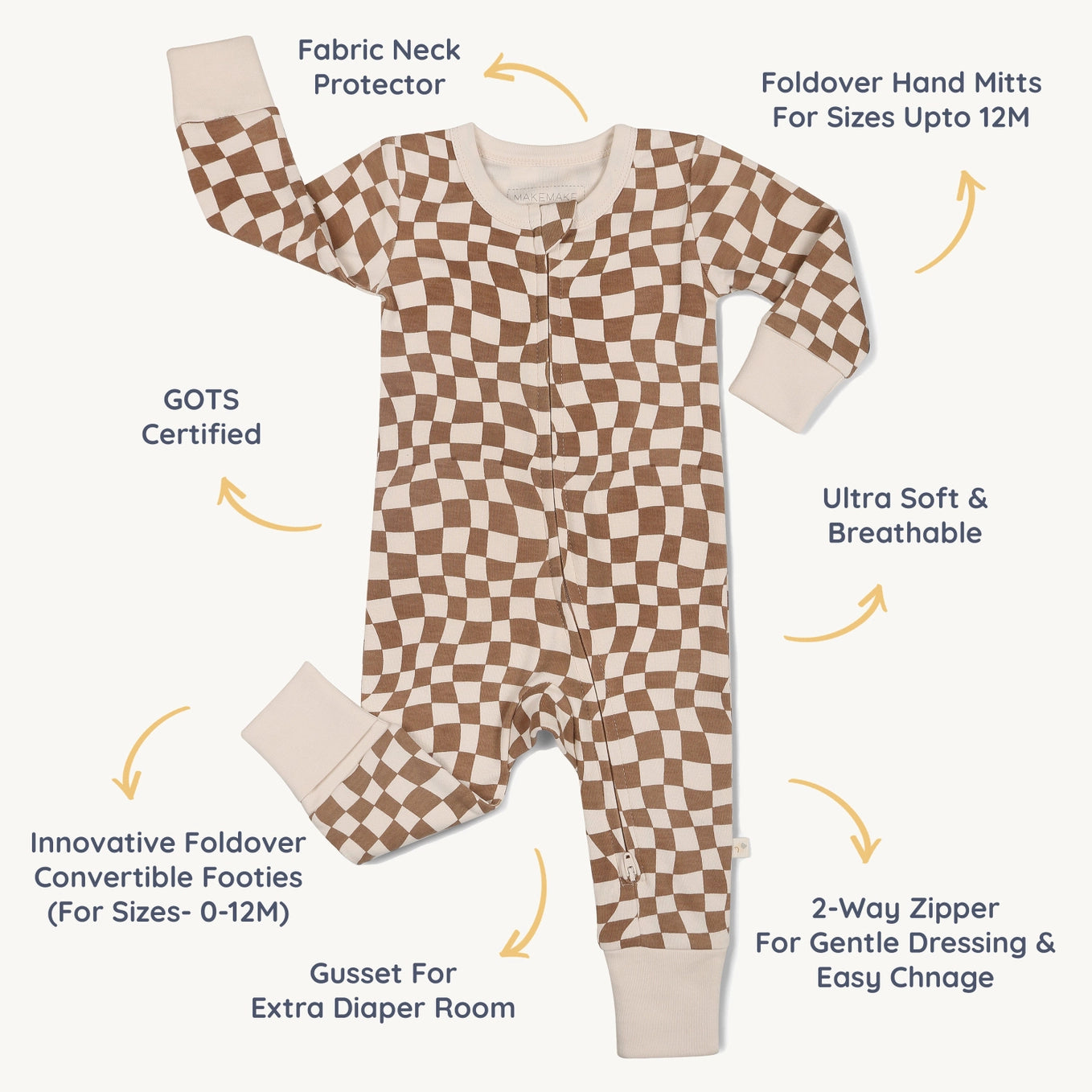 Organic 2-Way Zip Romper