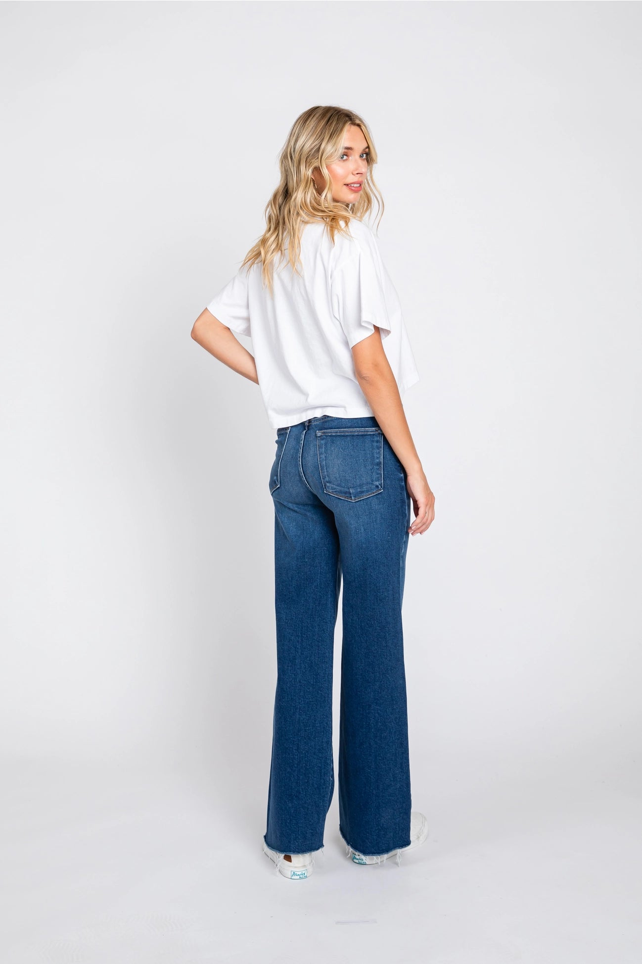 Paola A Line Scissor Hem Wide Leg