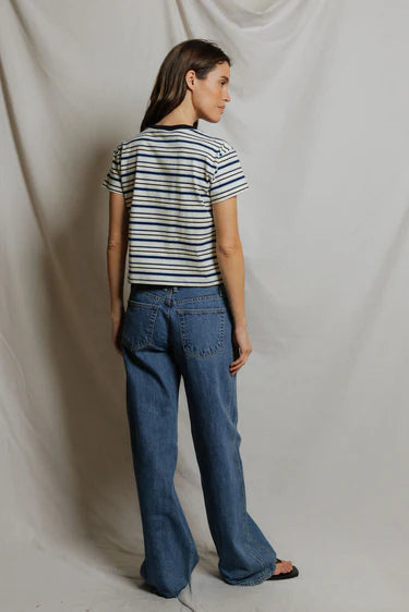 Dawn, ringer stripe tee