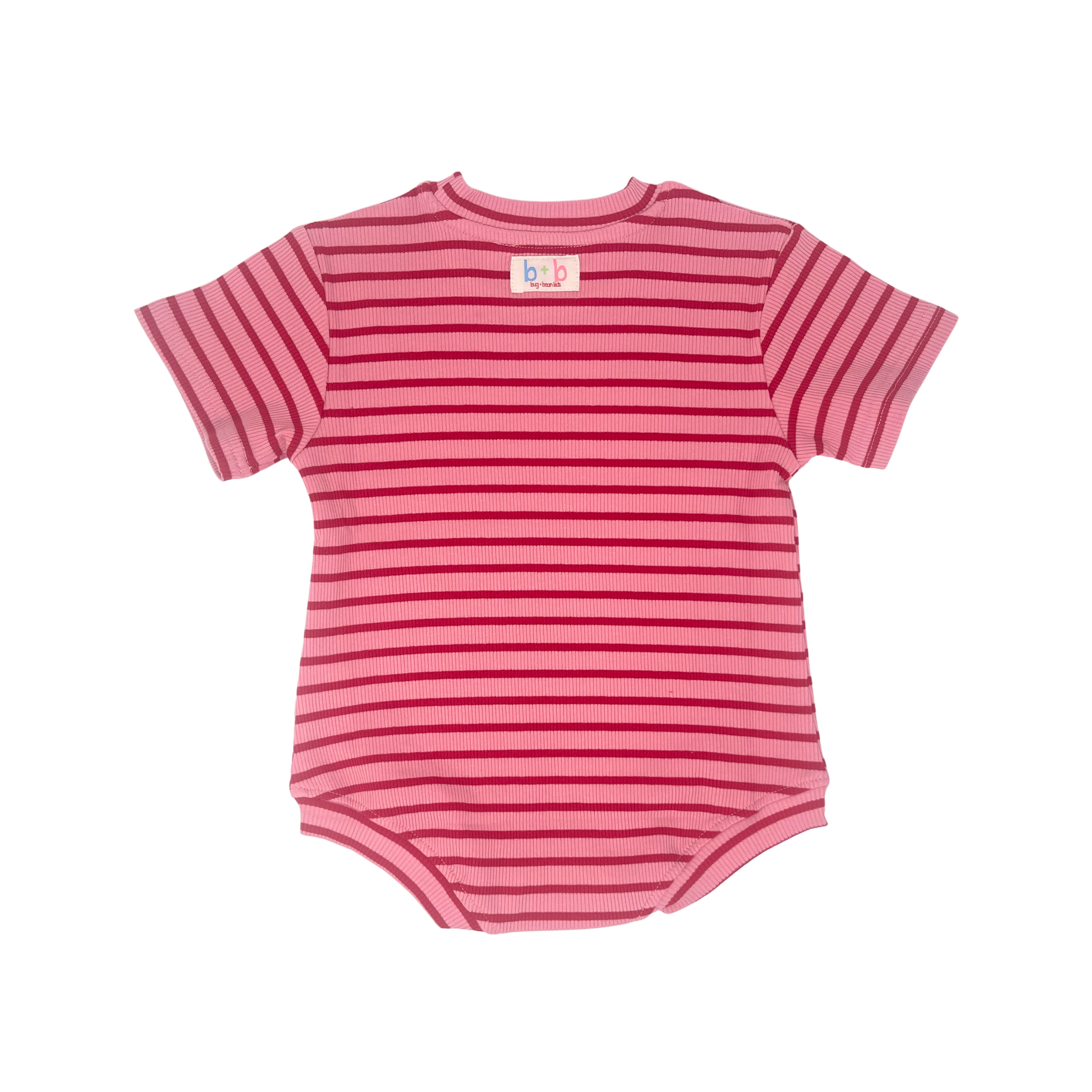 Striped Ribbed Organic Cotton Baby Romper