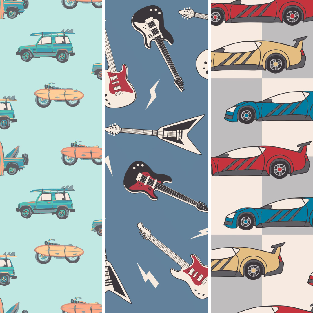 Boy's Brief 3-Pack - Rock N Roll Blue/Check The Surf/Matchbox Cars