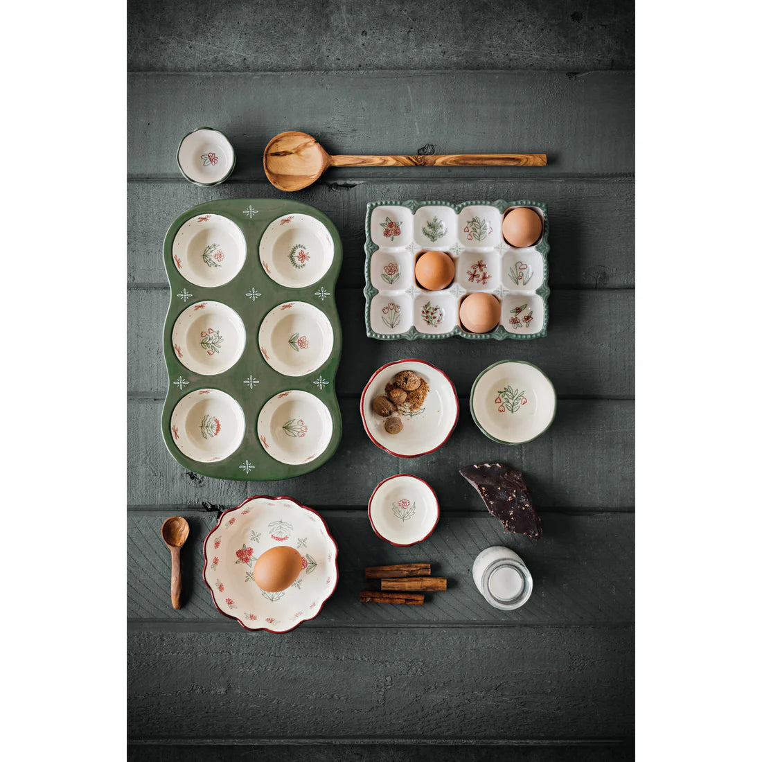 Camelia Stoneware Nesting Bowls Set 4