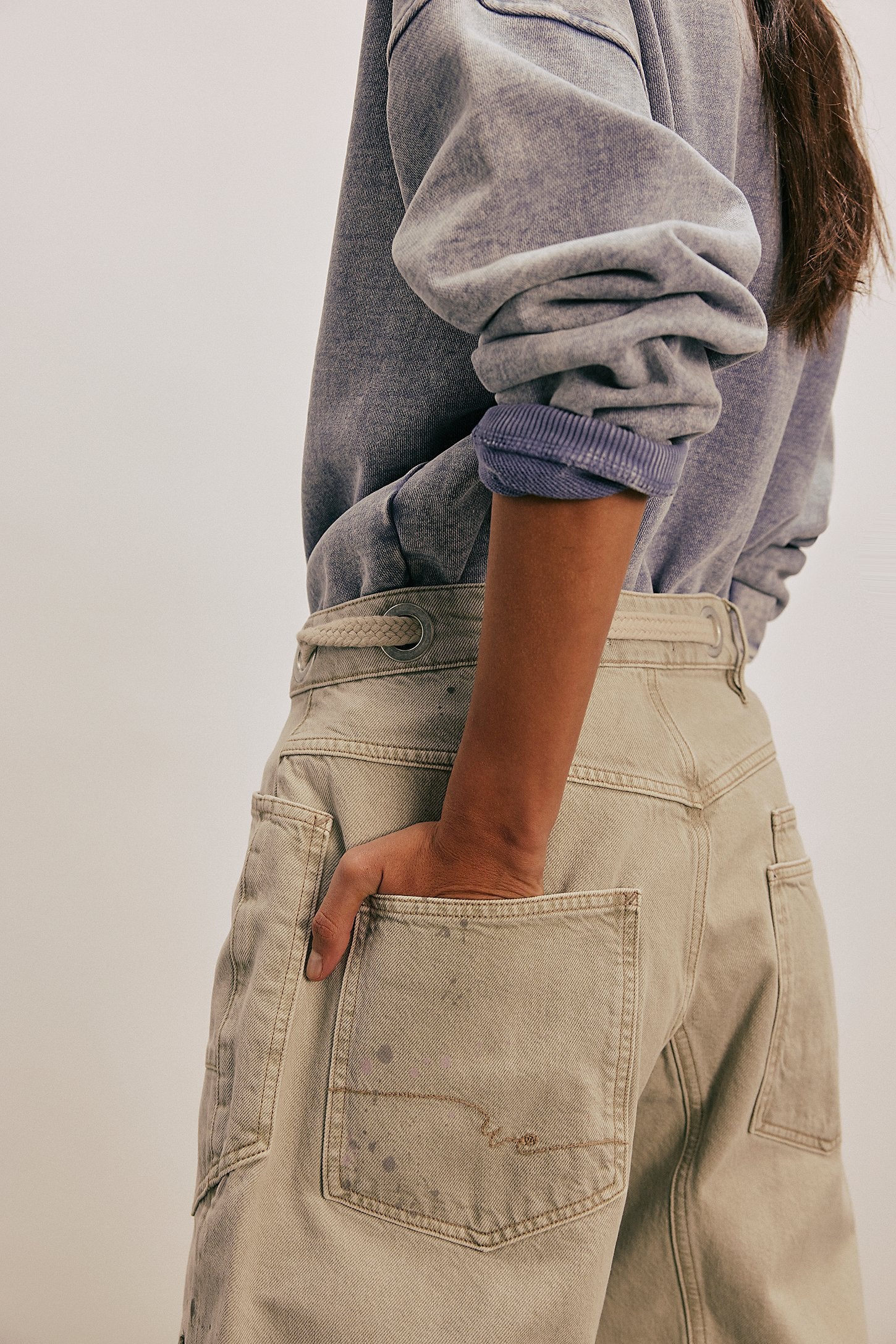 Moxie low slung barrel pants