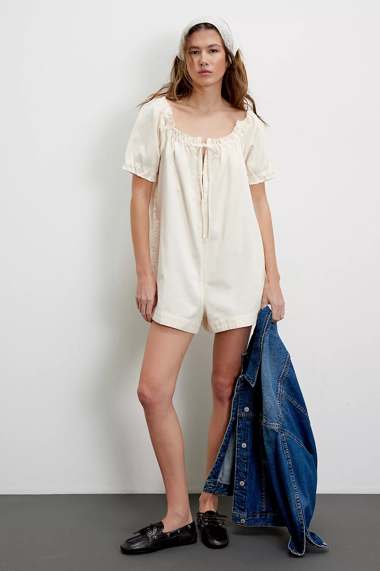 Daisy Denim Babydoll Romper
