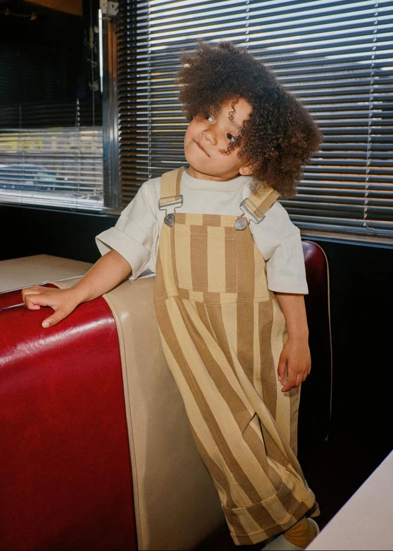 Blythe Banoffee Stripe Dungaree