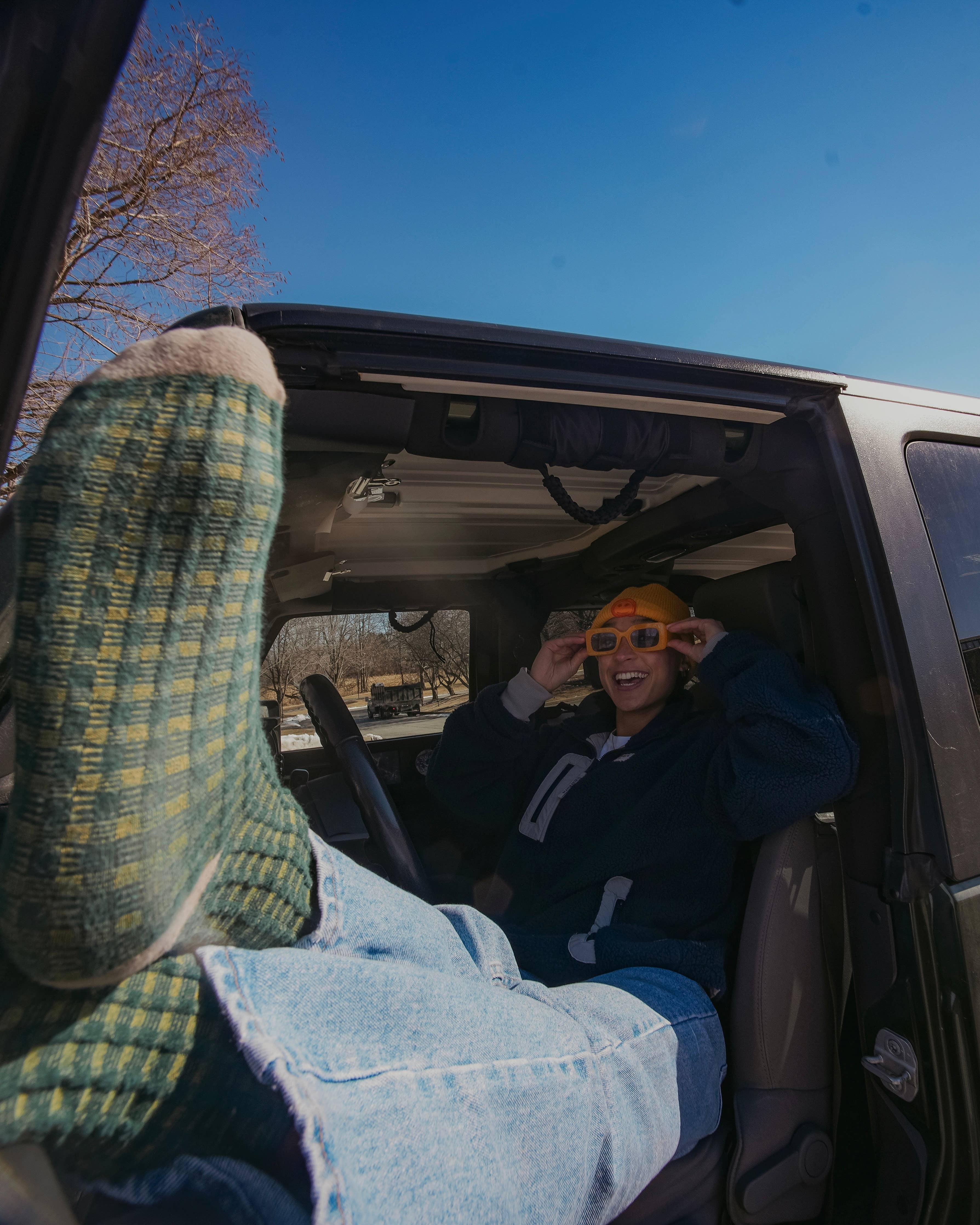 Jade vine knit socks