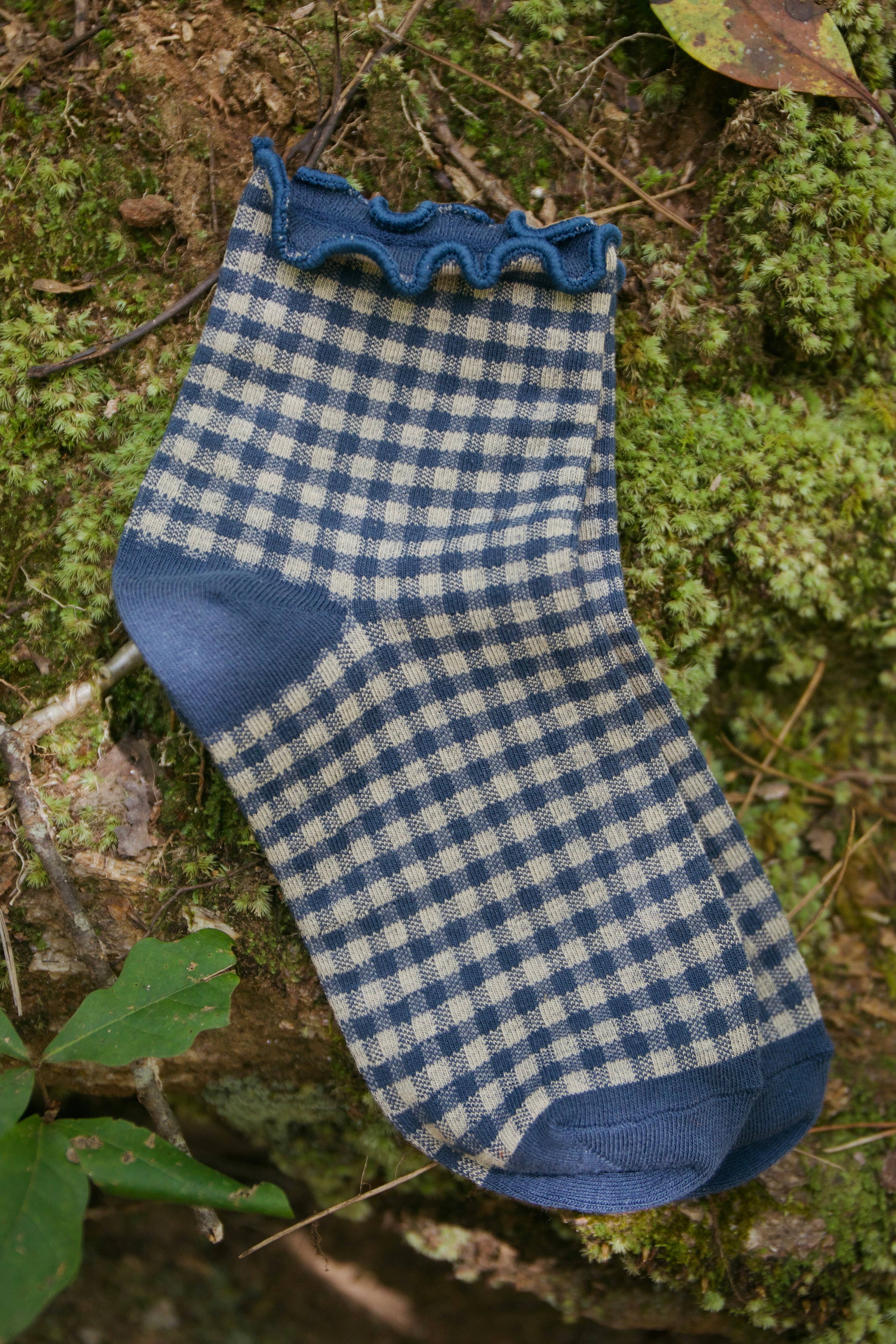 Seaside gingham socks