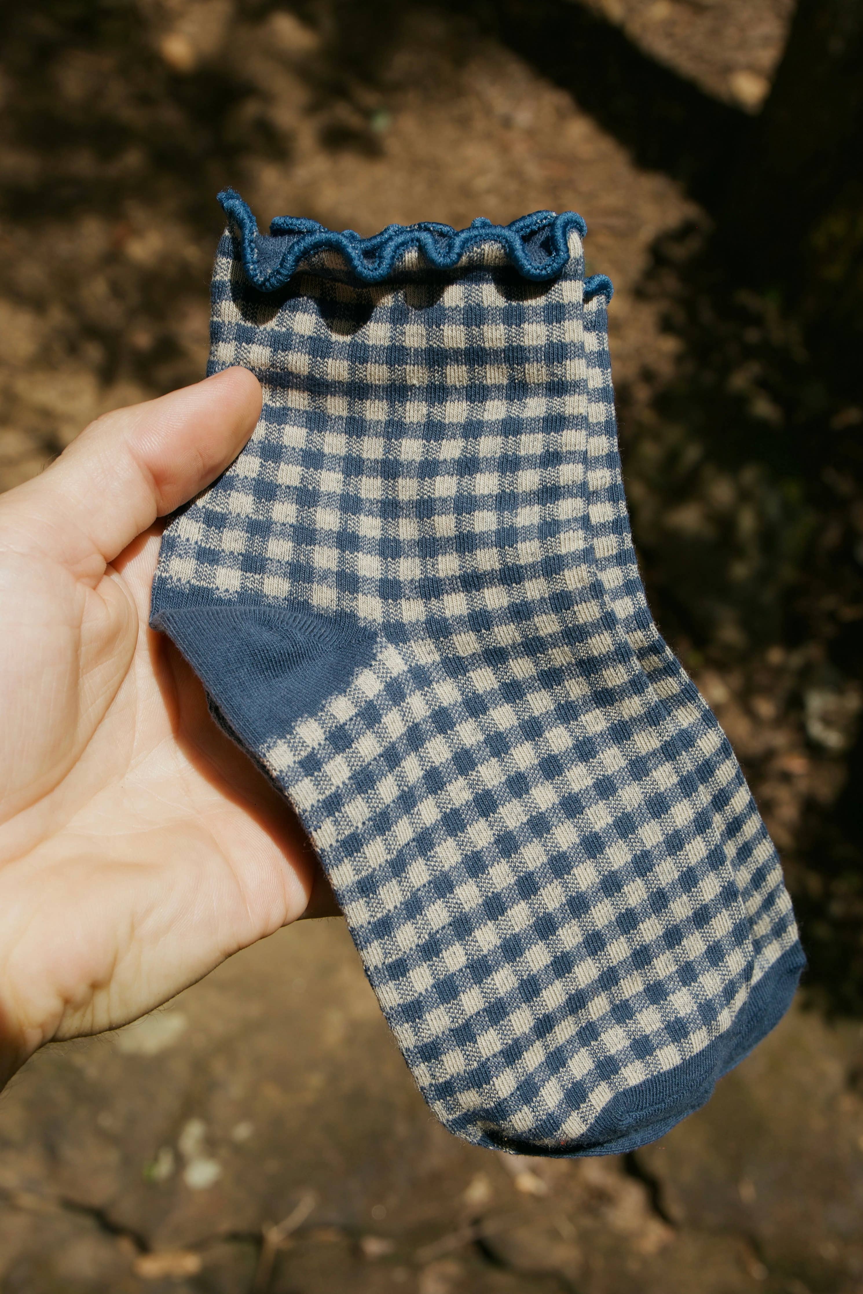 Seaside gingham socks