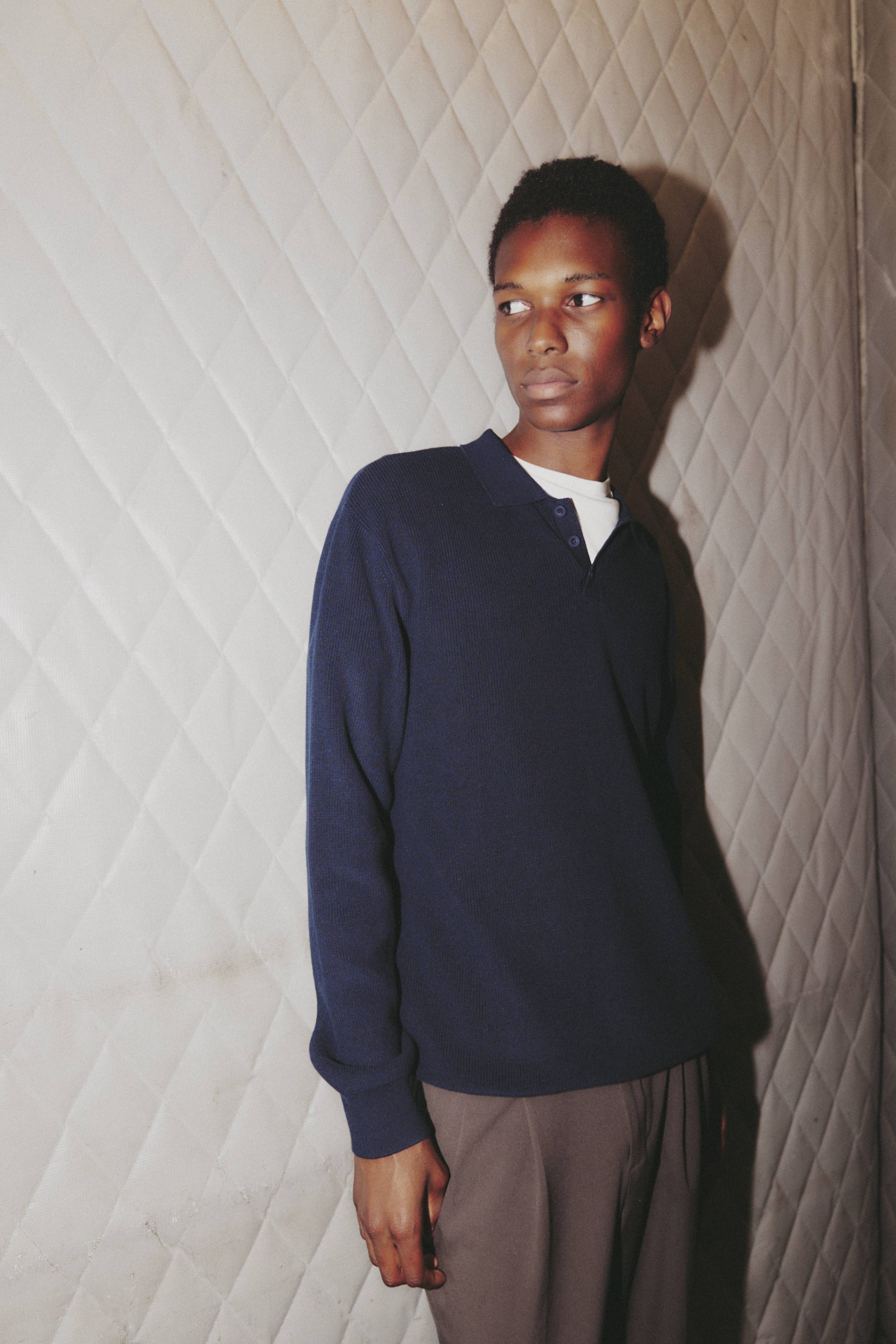 The Damien Sweater | Knit Polo Sweater Top
