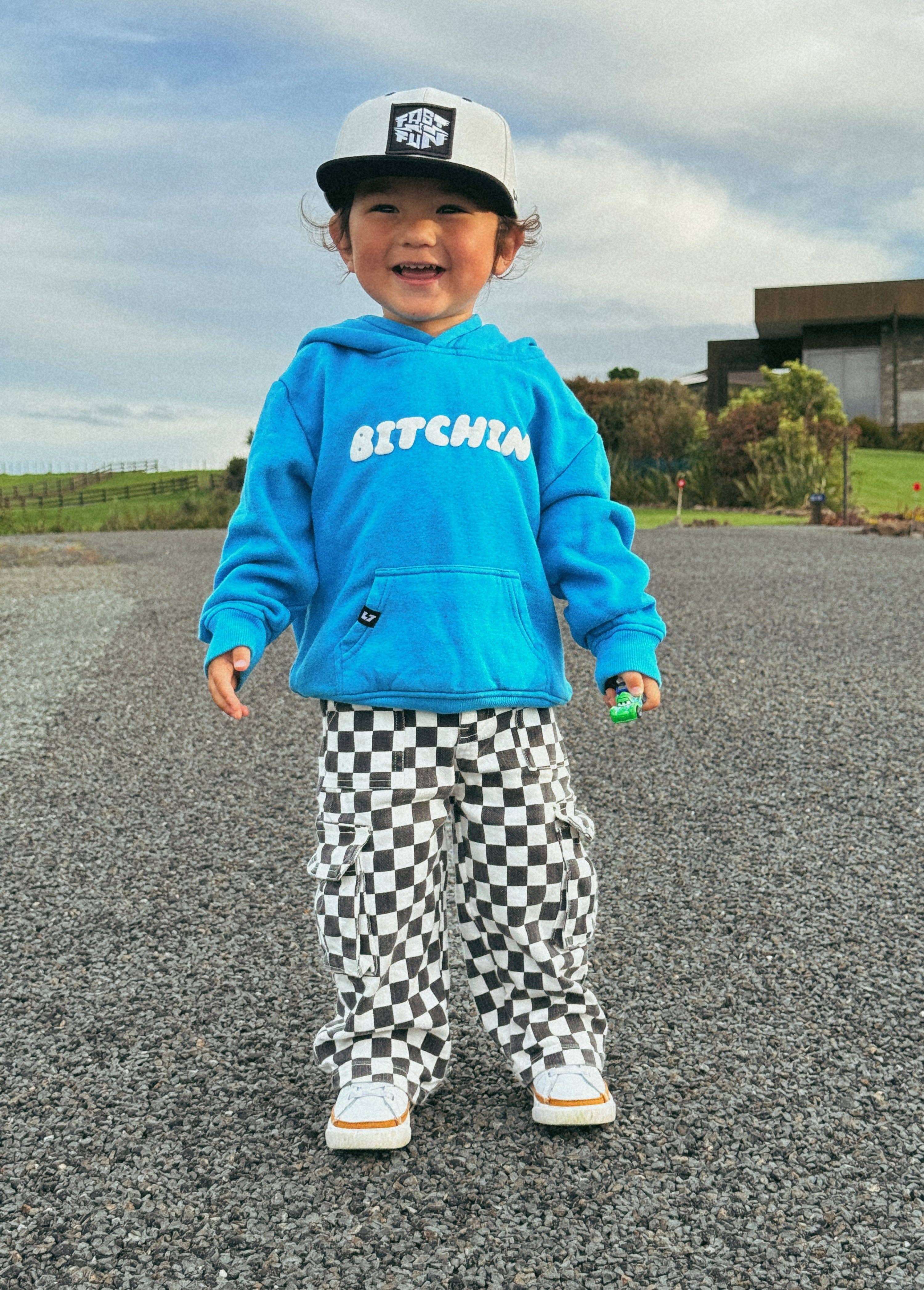 Checkered Baggy Cargo Pants