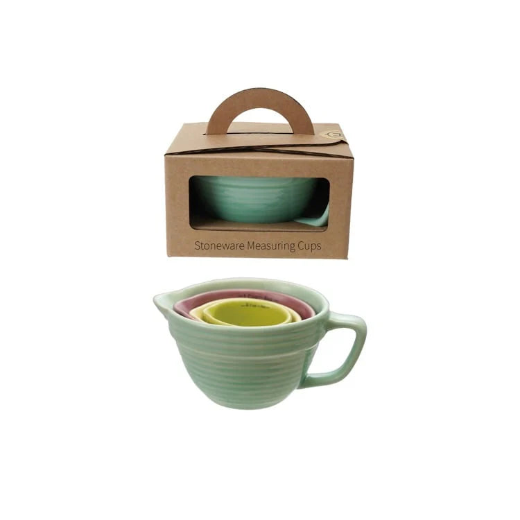 Cup Stoneware Batter Bowl Measuring Cups