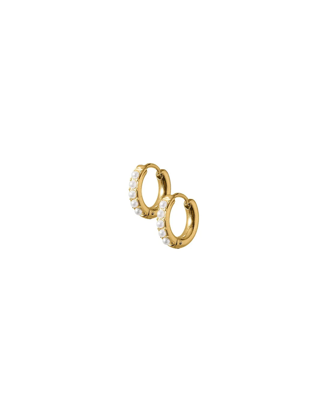 Scarlett Hoop Gold 8mm Pearl