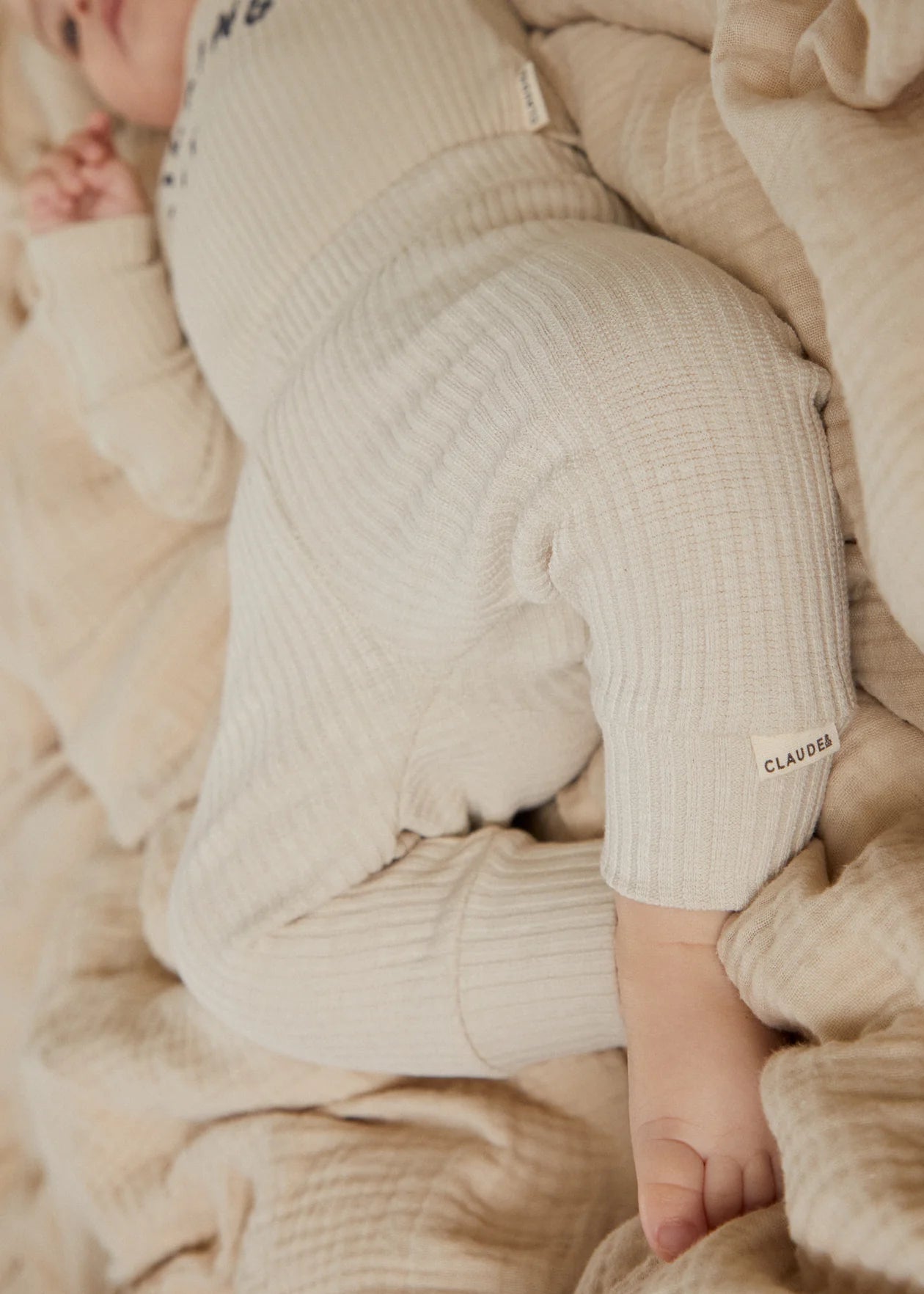 Rib Cuff Leggings- Oat