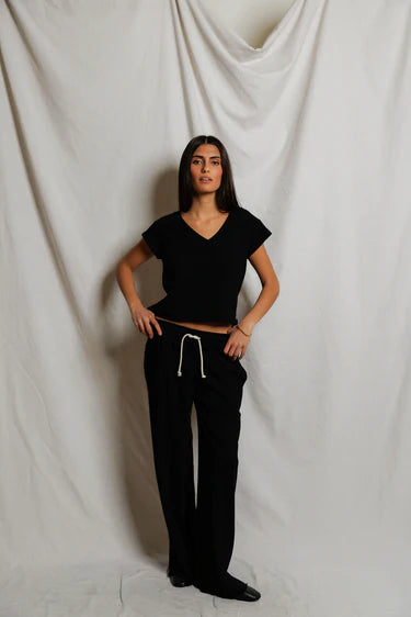 Pearl- japanese jersey vneck tee