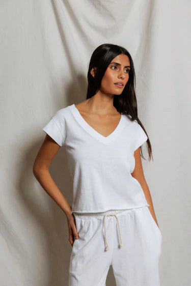 Pearl- japanese jersey vneck tee