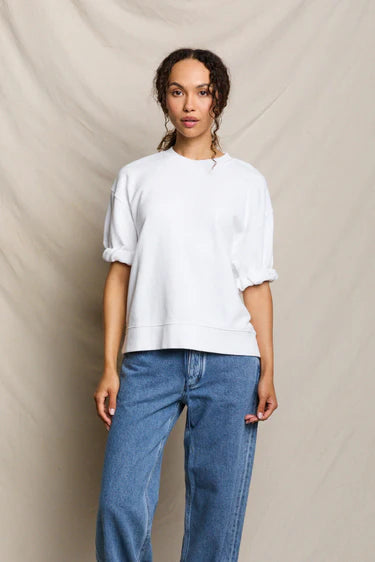 Rebecca, rolled crew neck