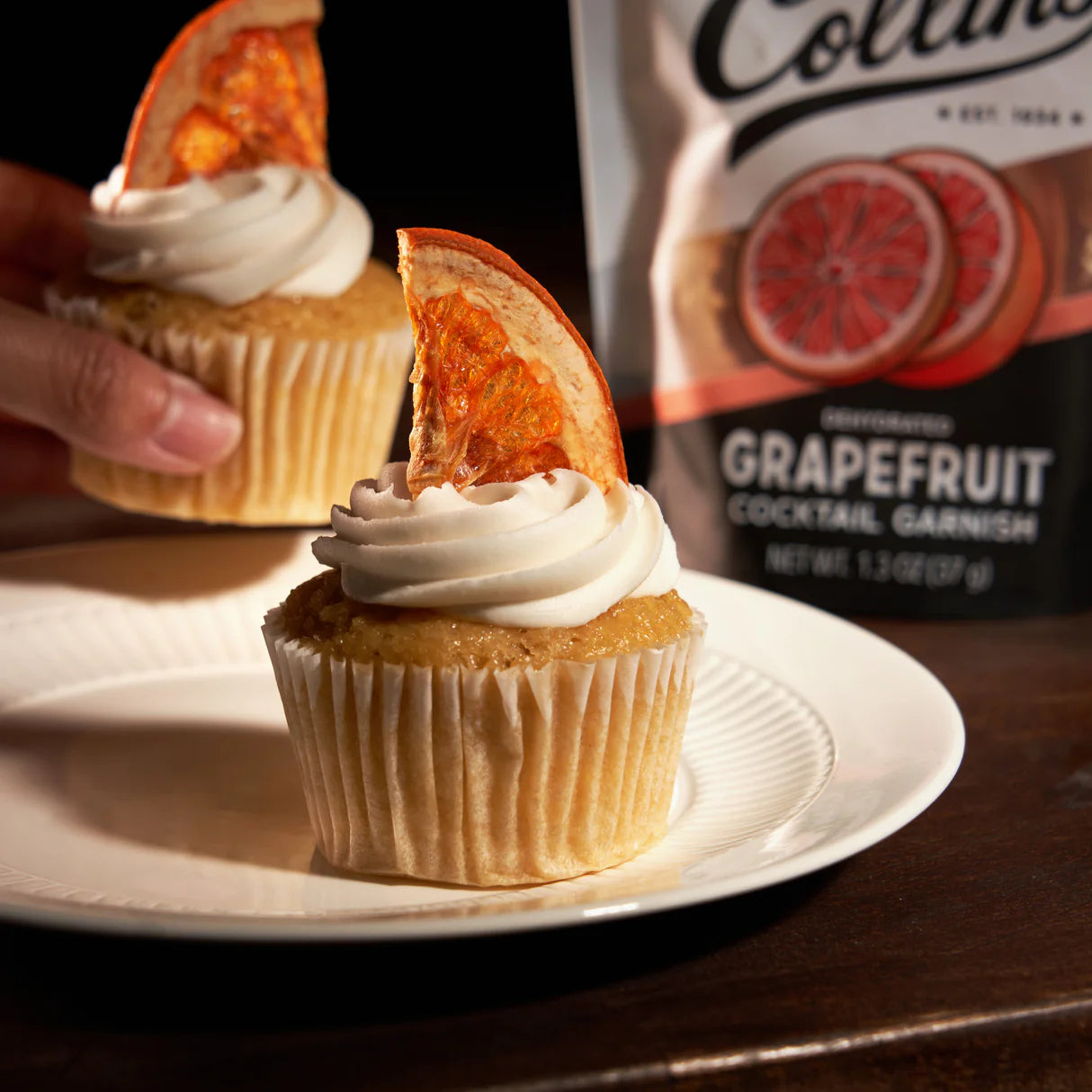 Dehydrated Grapefruit Cocktail Garnish