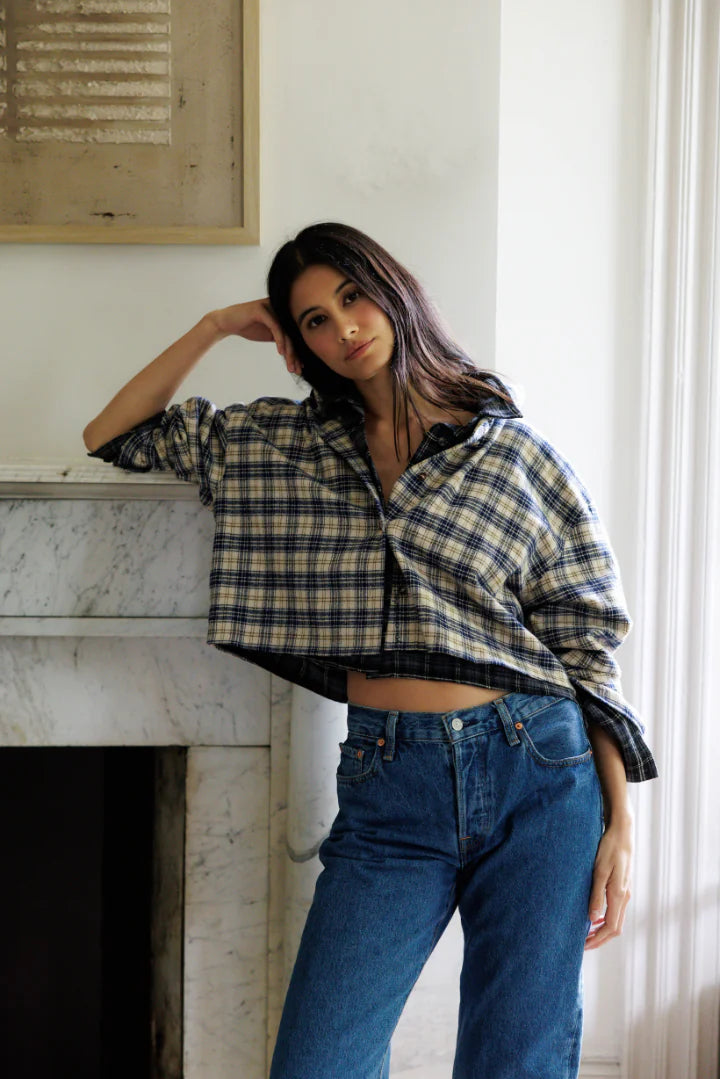 Tate, plaid button up