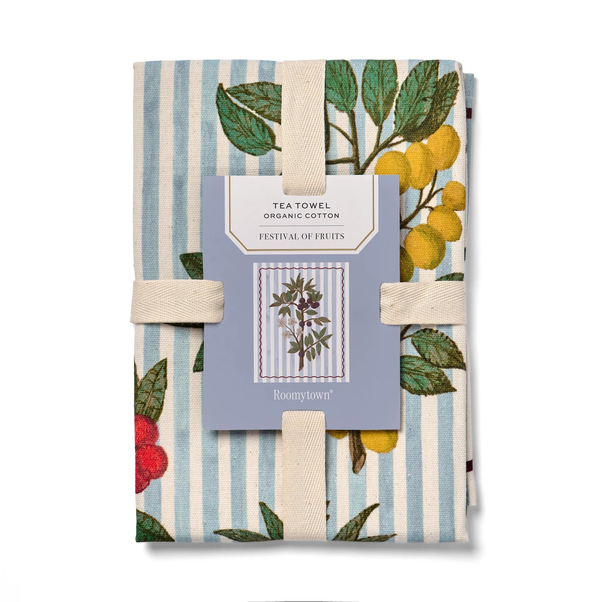 Organic Cotton Tea Towel - Festival of Fruits