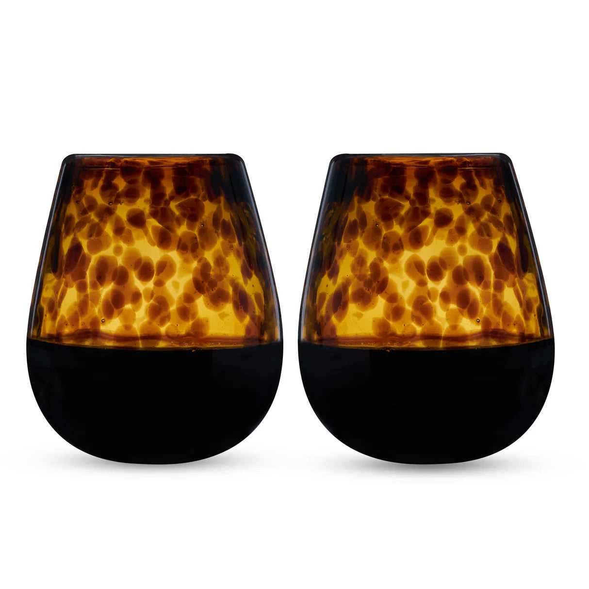 Recycled Stemless Wine Glasses, Set of 2