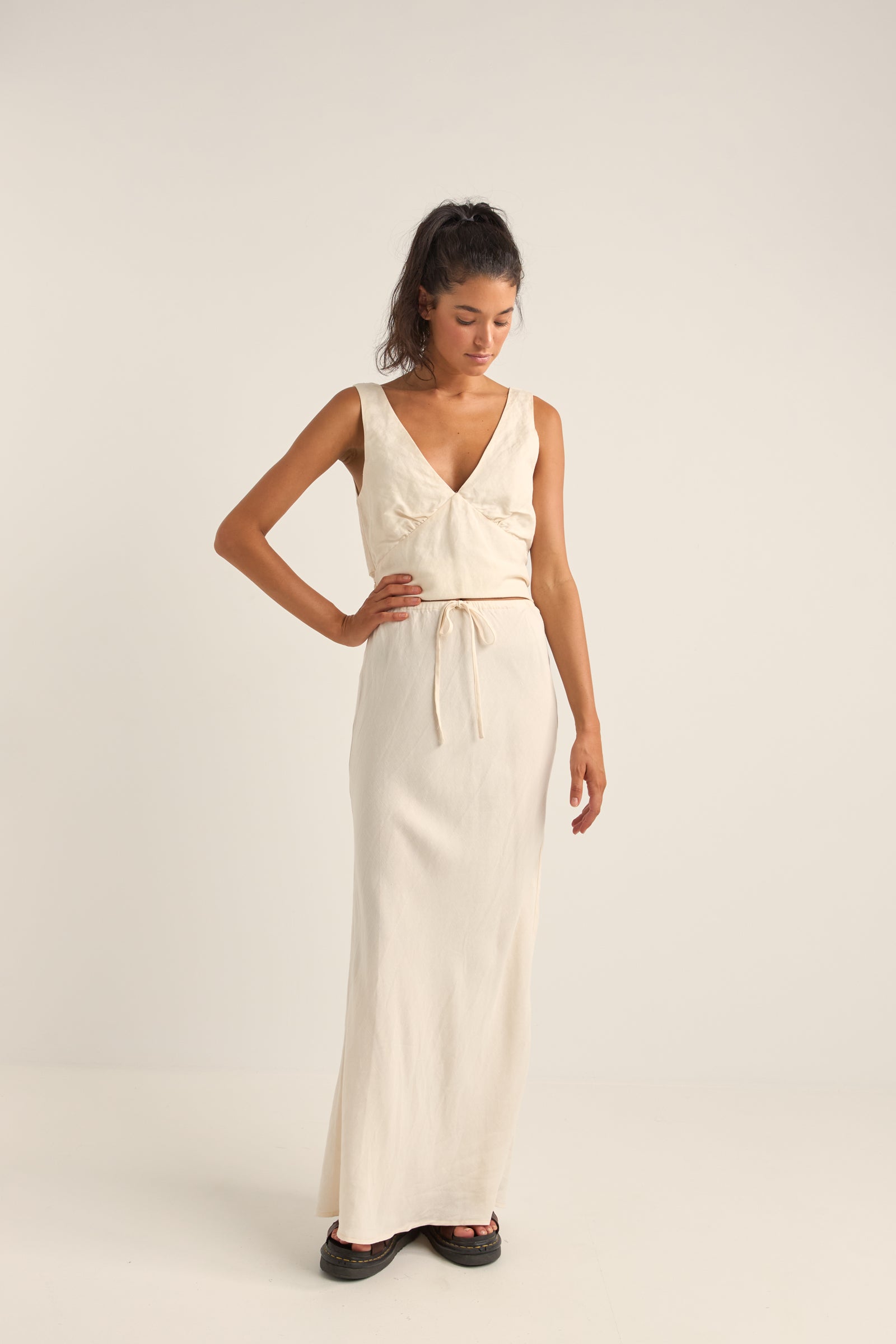 Bias Cut Maxi Skirt