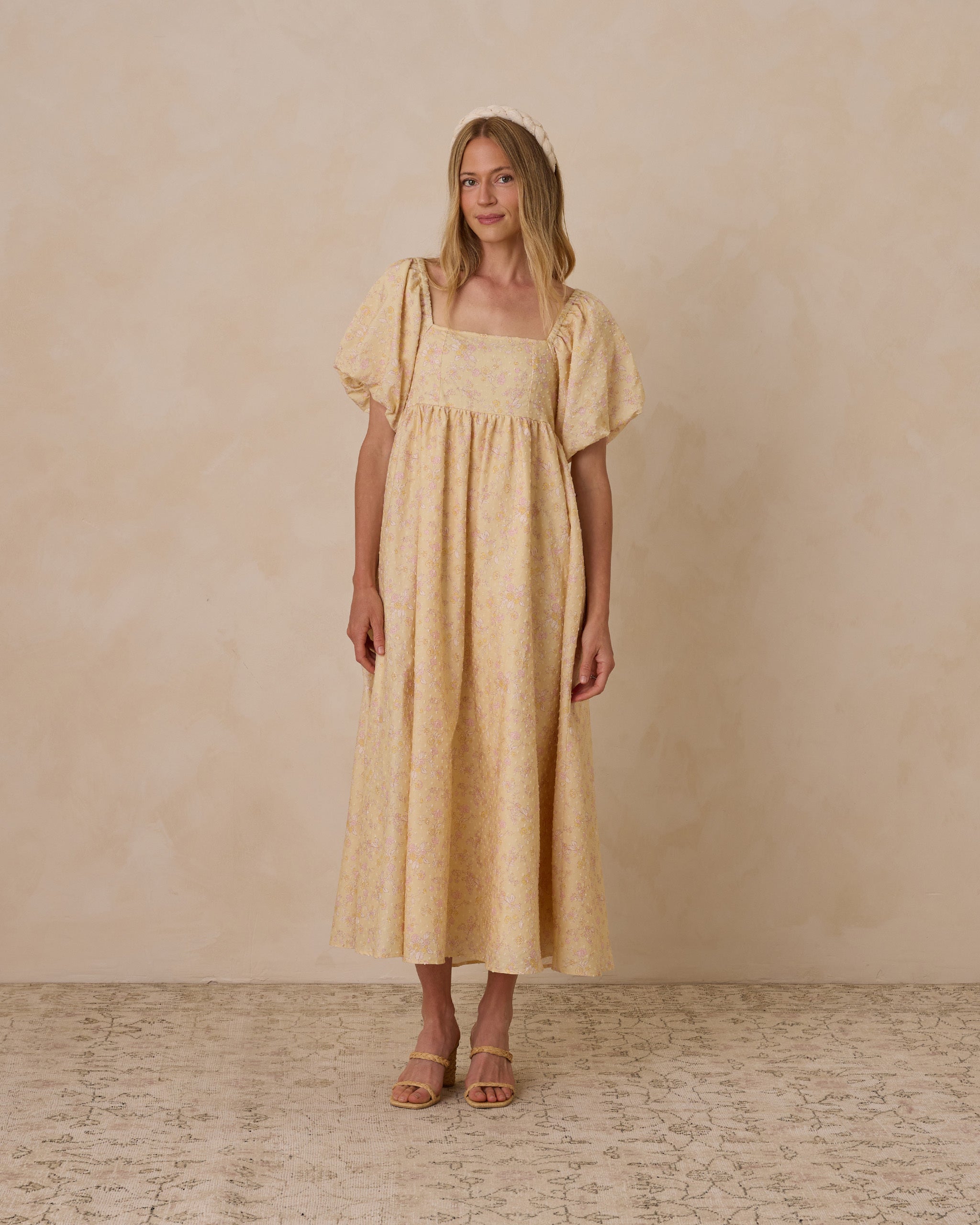 Oceane Dress, Lemon Floral