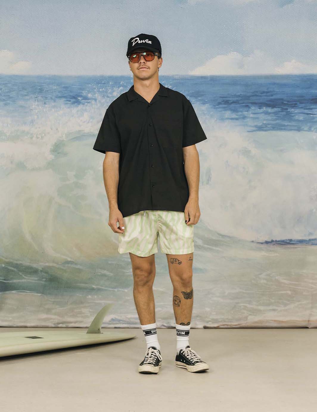 Basic leisure stretch button up