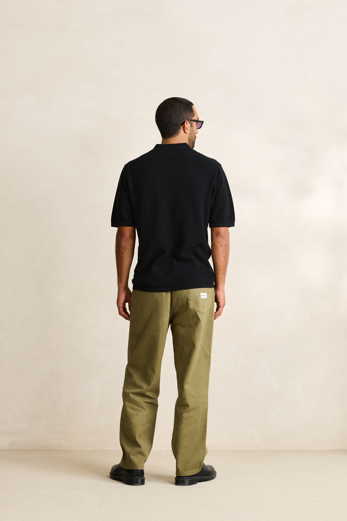 Textured Knit Whip Stitch Polo