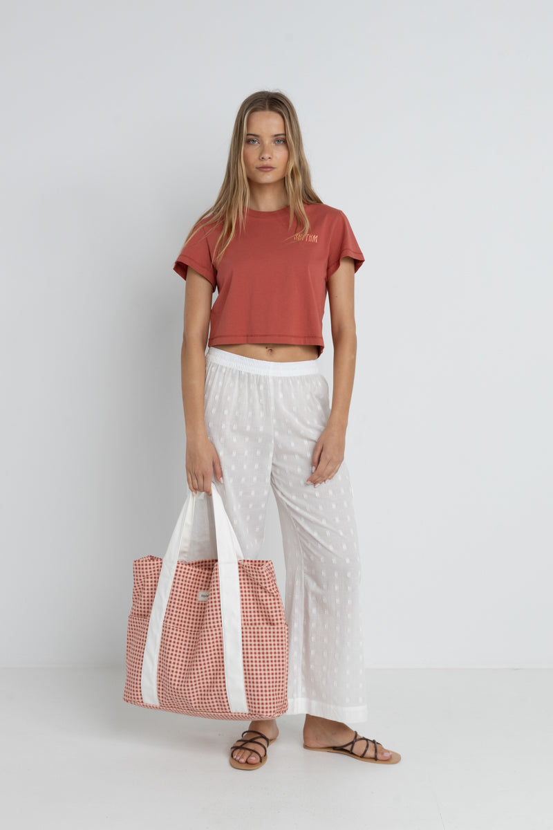 Lola Check Tote Bag