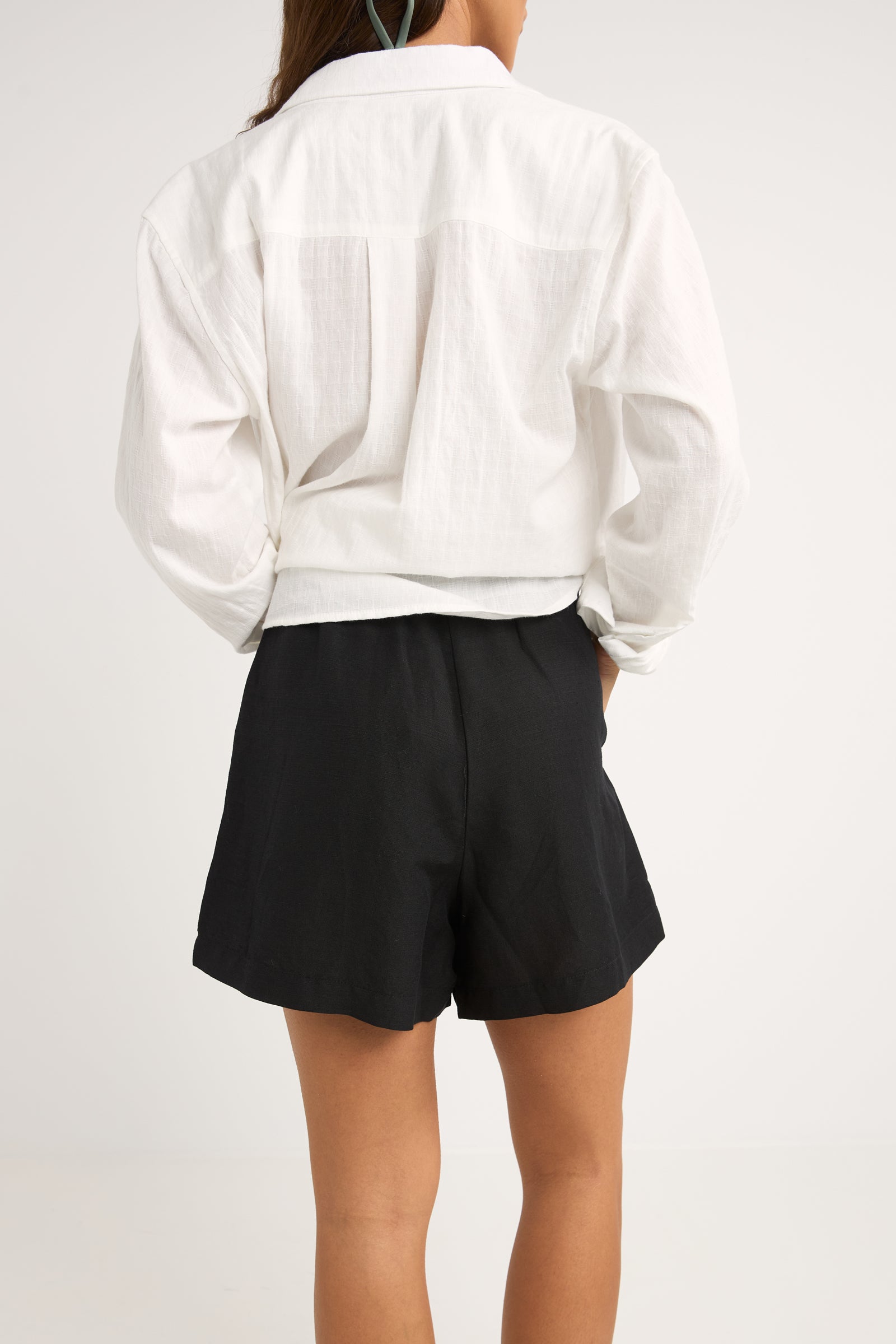 Mini Linen Elasticatied Shorts