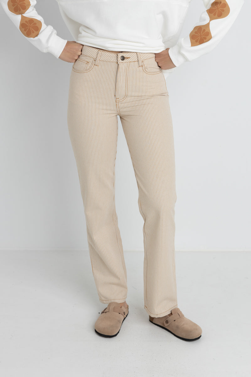 Willa stripe straight jean