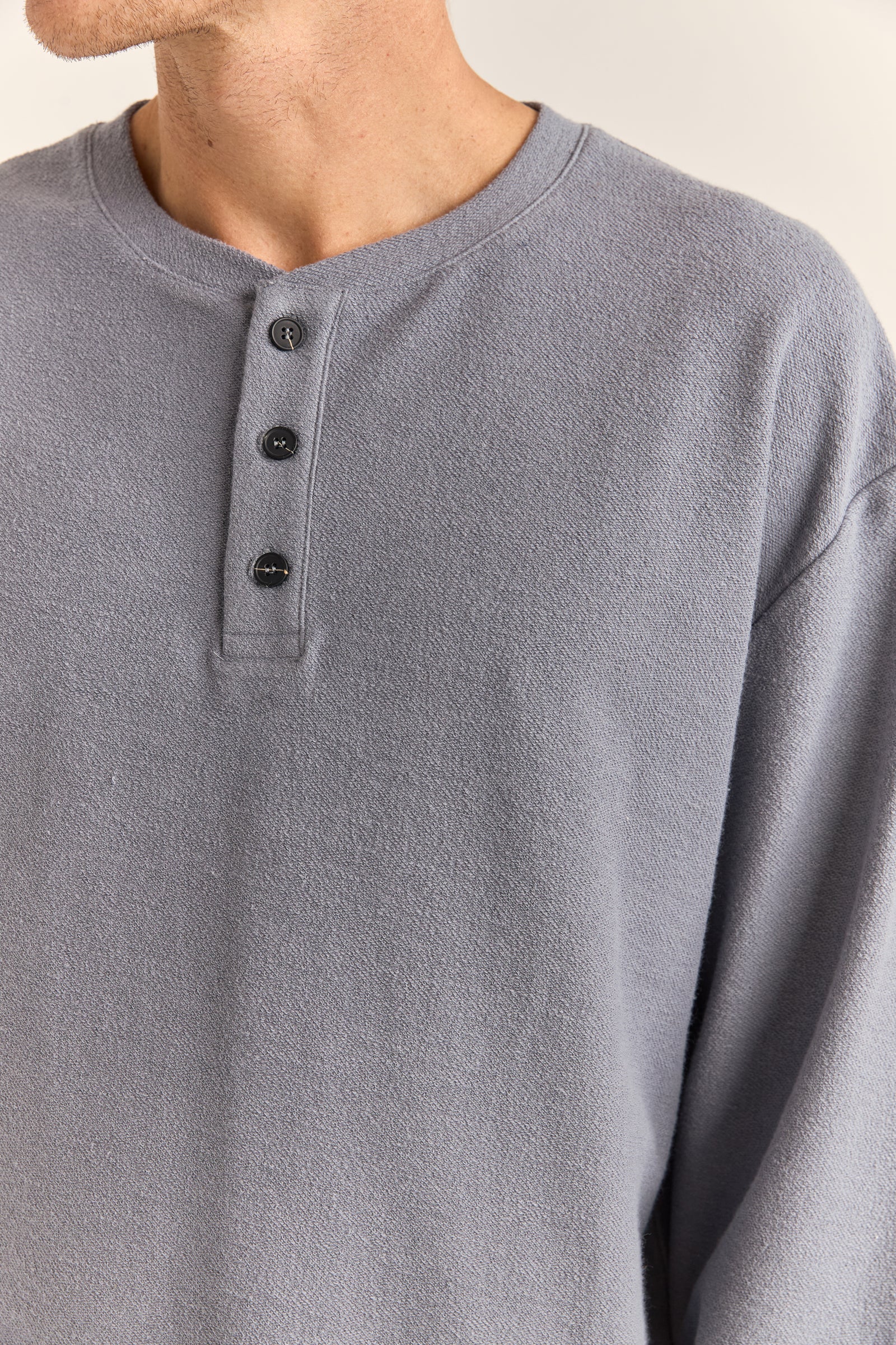 Vintage terry LS henley