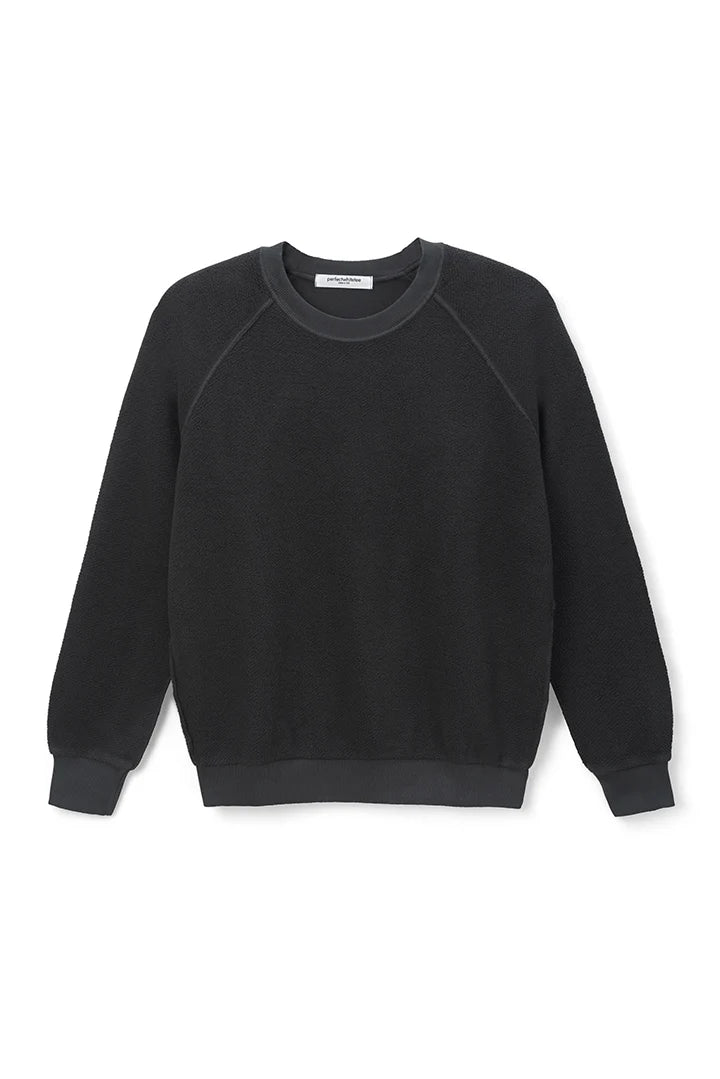 Ziggy, inside out cotton fleece shrunken crew