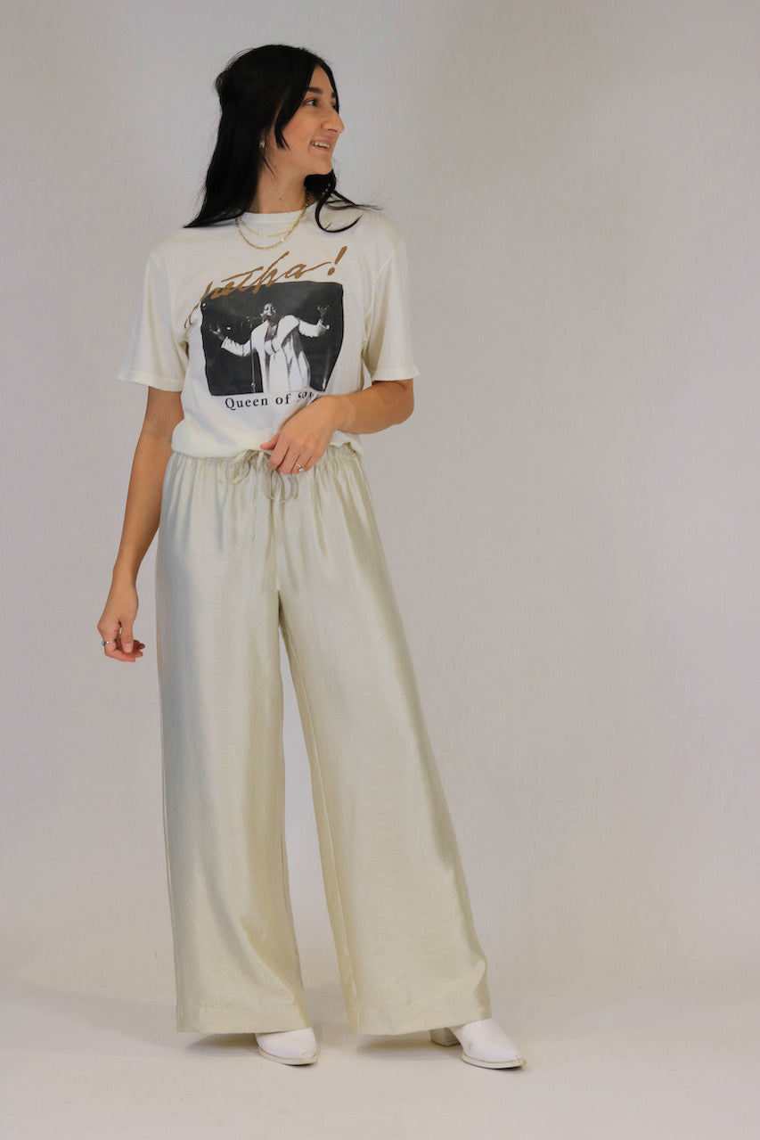 Ecru Palazzo Pants
