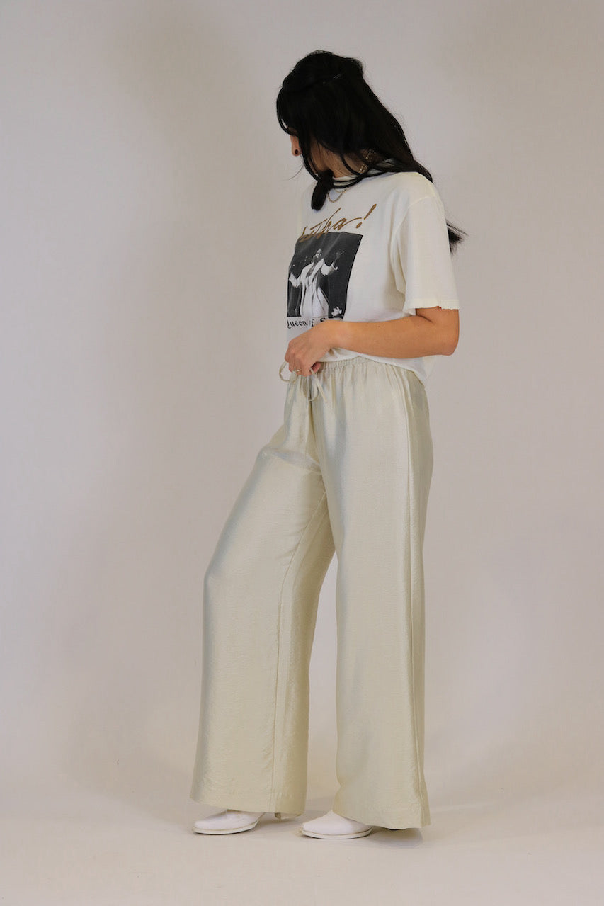 Ecru Palazzo Pants