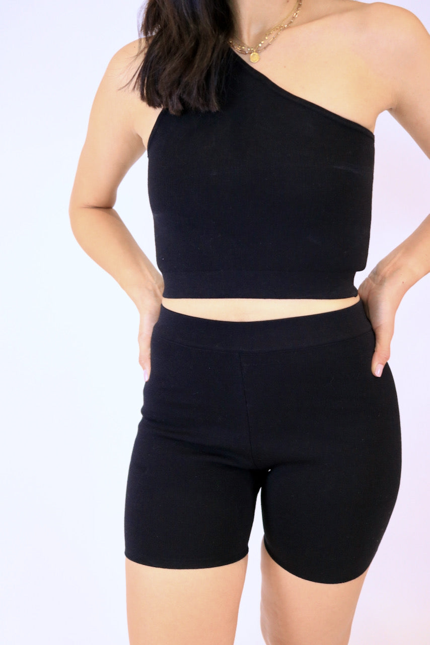 Milano Knit One Shoulder Top
