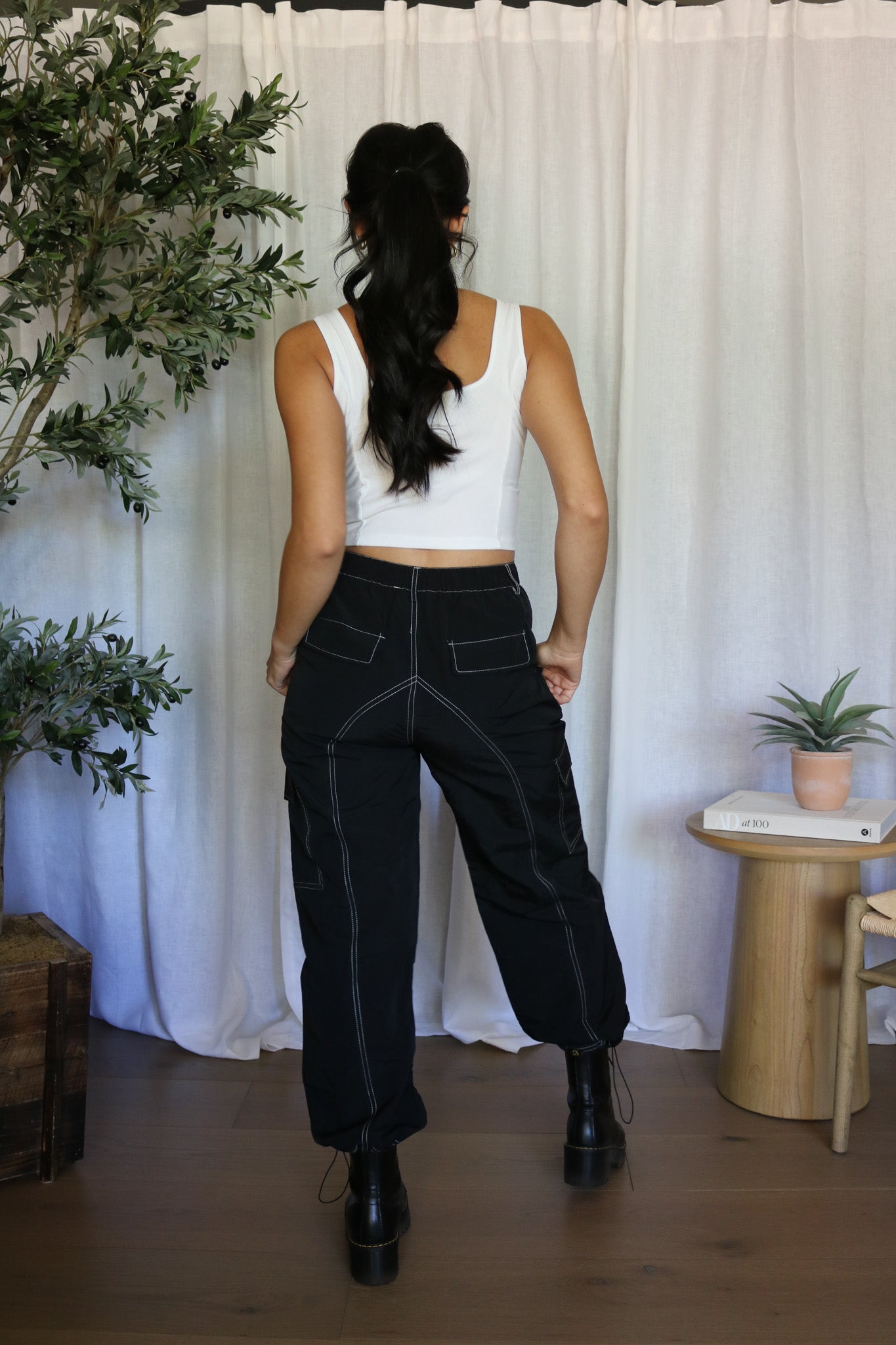 White Ribbed Tank Crop Top